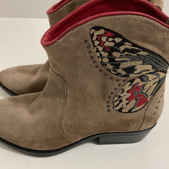 Laredo Butterfly Flutter Western Cowgirl Ankle Booties, Size 7.5 - Picture 4 of 7